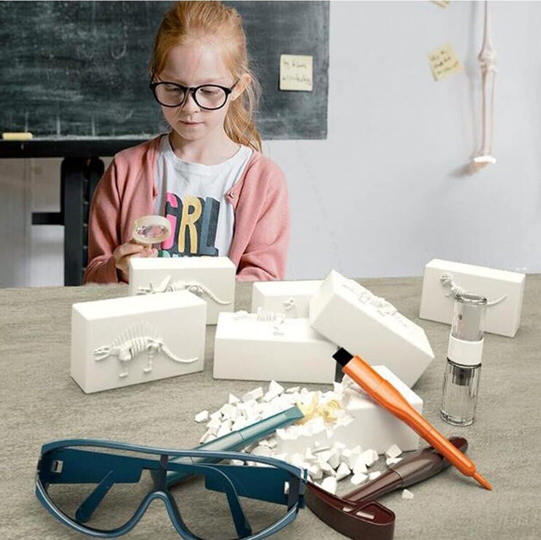 Dino Dig Kit 8+ - Real Palaeontologist Tools, Fossils, Educational Toy