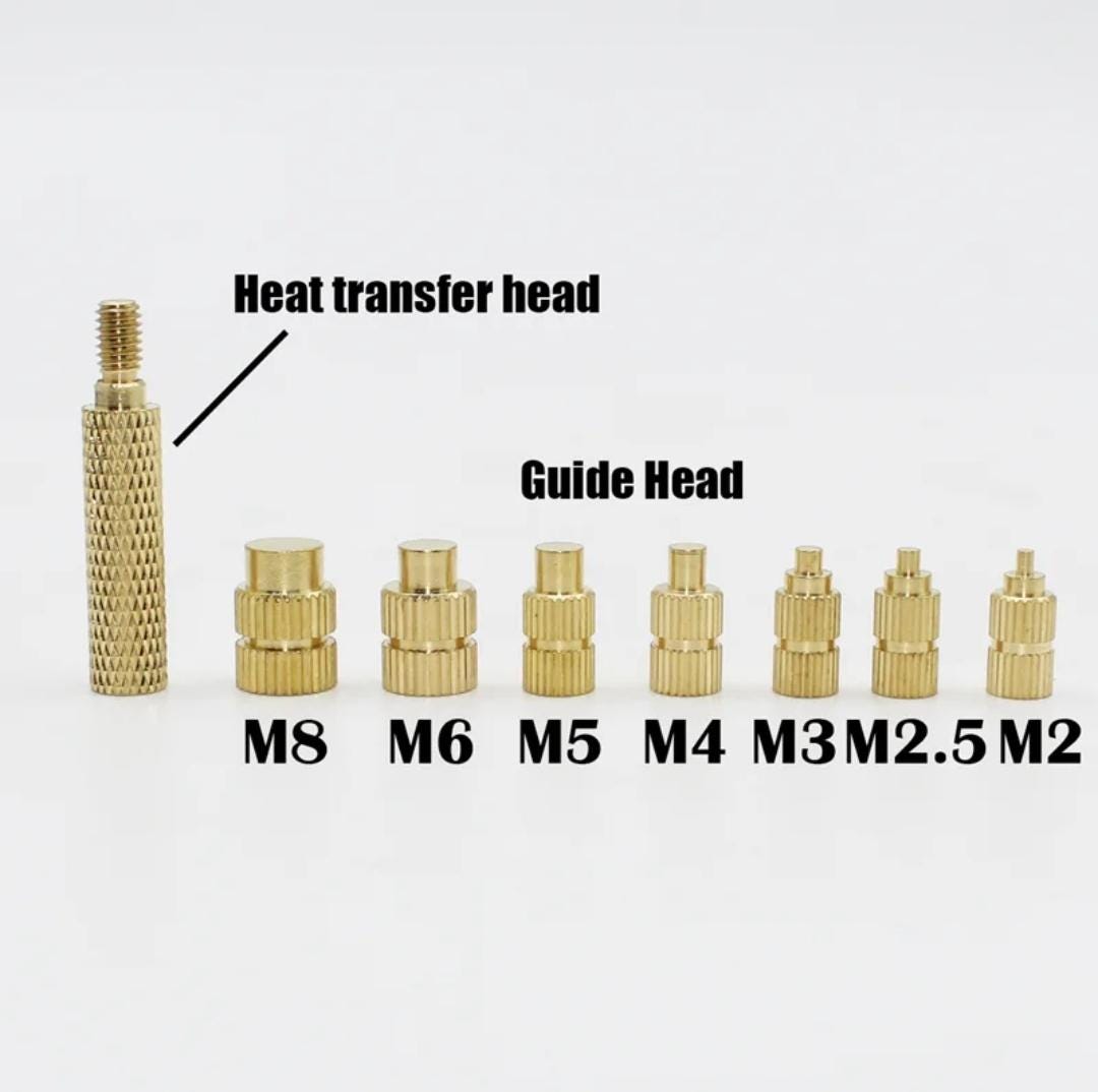Adjustable Temperature Soldering Iron Kit – Heat Set Tool for Brass Insert Nuts, 3D Printer Plastic Projects (UK Plug)