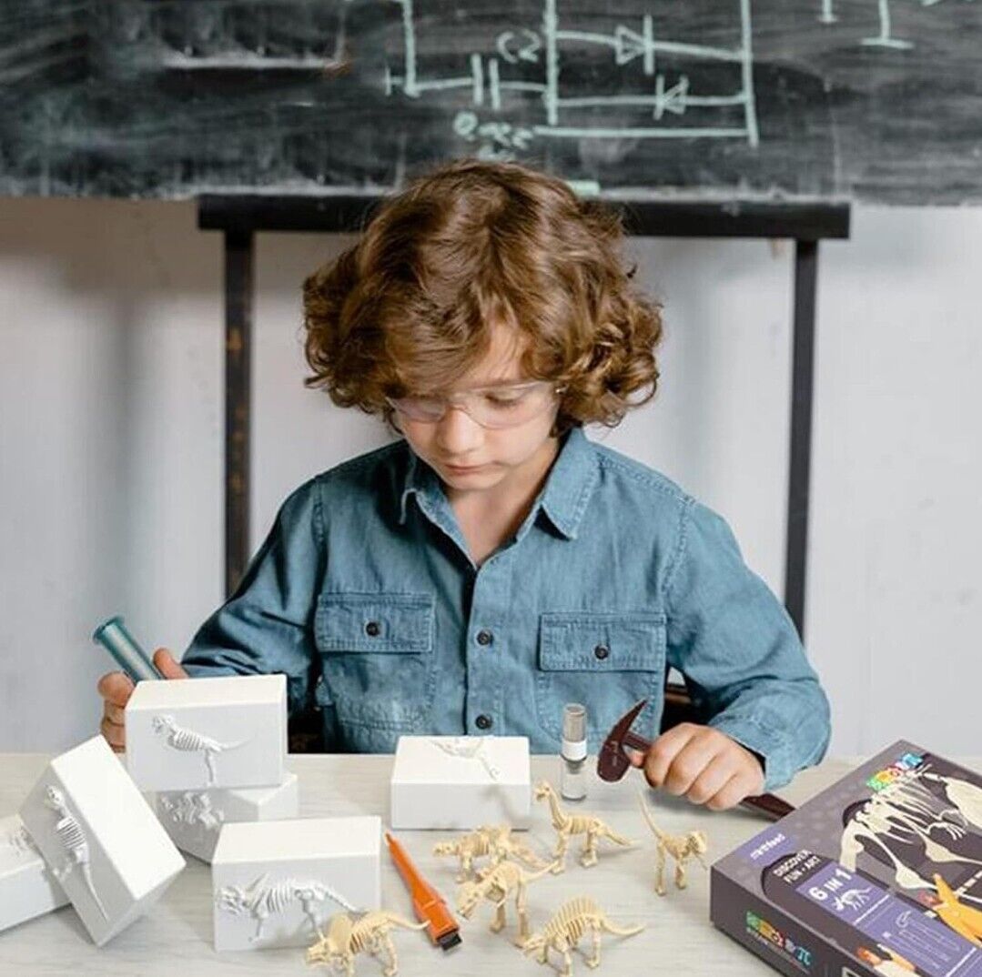 Dino Dig Kit 8+ - Real Palaeontologist Tools, Fossils, Educational Toy