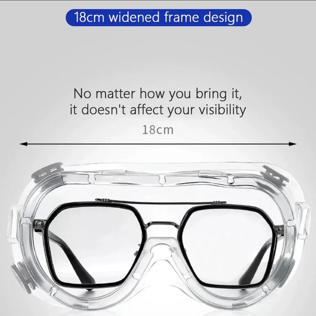 Anti-Fog Lightweight Clear Safety Goggles – Adjustable, Ventilated Eye Protection for Work & Hobbies