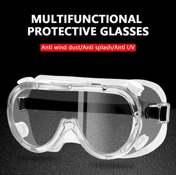 Anti-Fog Lightweight Clear Safety Goggles – Adjustable, Ventilated Eye Protection for Work & Hobbies