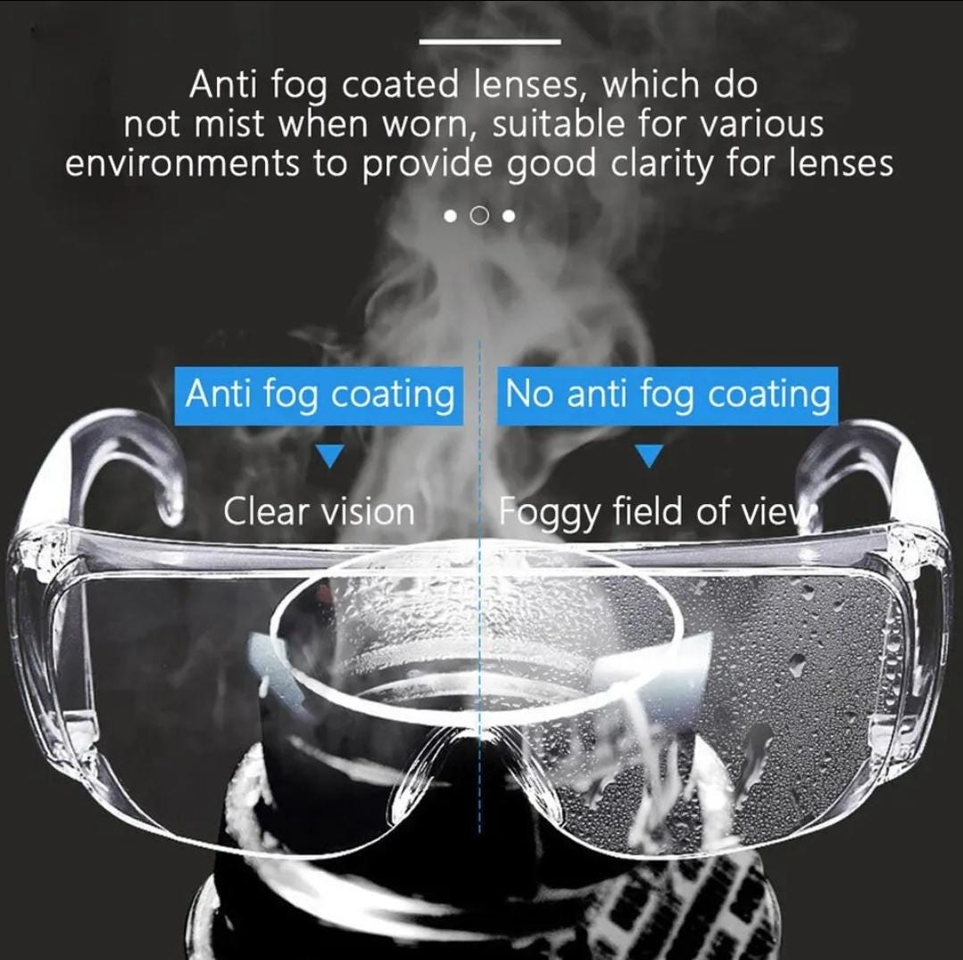 Anti-Fog Safety Goggles – Protective Glasses for Work, Cycling, Anti-Impact, Anti-UV, and Chemical Splash Resistance