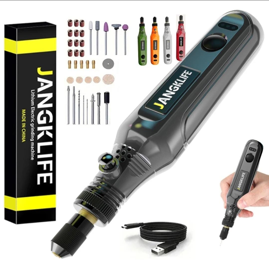USB Cordless Rotary Tool Kit Woodworking Engraving Pen