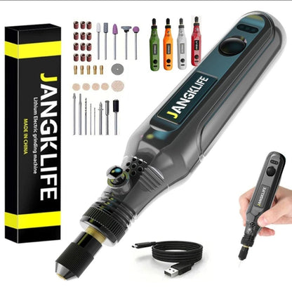 USB Cordless Rotary Tool Kit Woodworking Engraving Pen