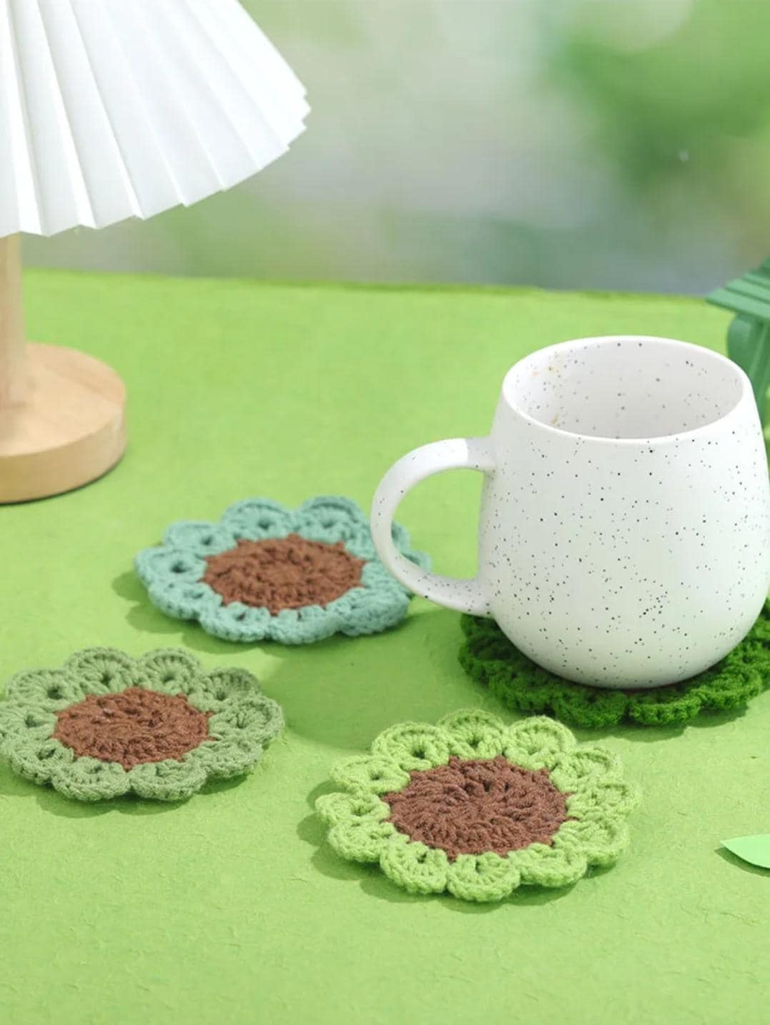 DIY Crochet Coaster Kit for Beginners | Easy Yarn Craft Gift Set with Hooks & Instructions