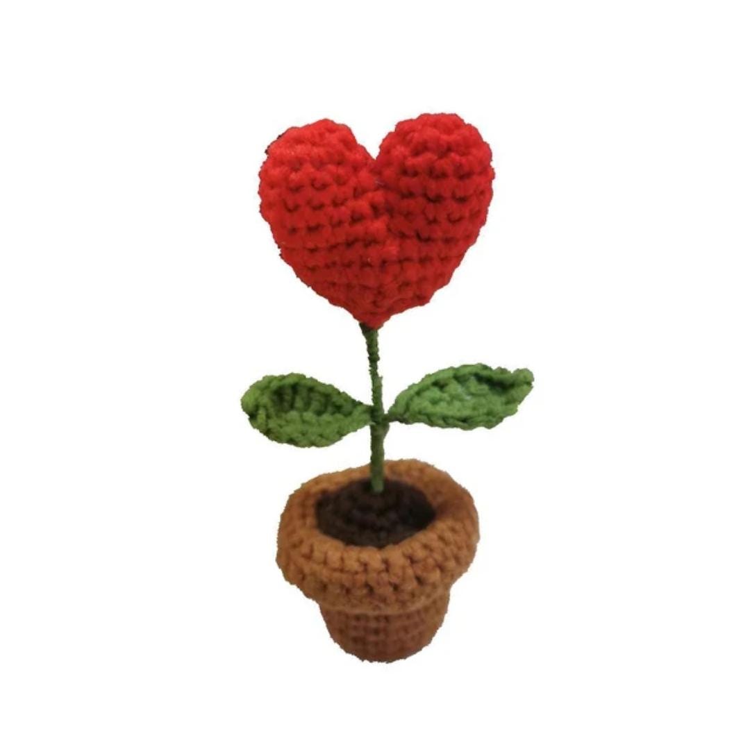 Mini Crochet Potted Plant | Handmade Teacher Gift, Birthday Gift, Thank You Gift, Desk Décor, Cute Home Gift, Crochet Flower