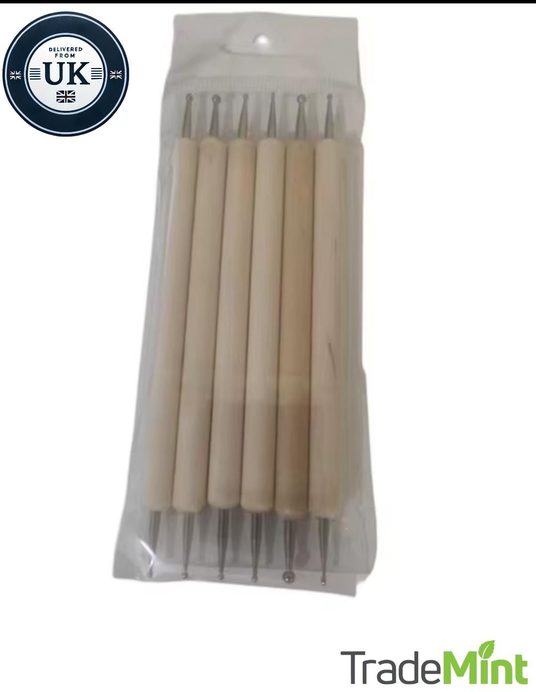 6Pcs Wooden Sculpting Tools | Clay, Pottery, Ceramics, and Nail Art Embossing Stylus