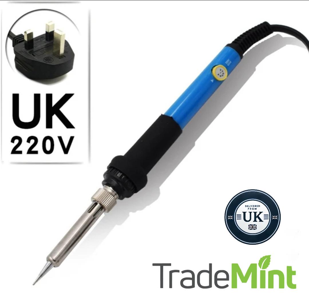 60w electric soldering iron with adjustable temperature | professional household welding and repair tool