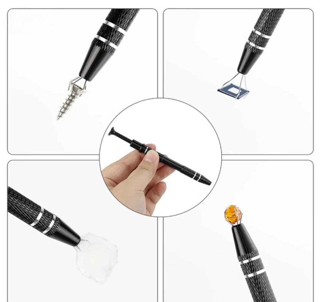 4-Prong Diamond Picker Tool – Ideal for Jewelry Making, Beads, Small Parts, Screws, and Watch Components