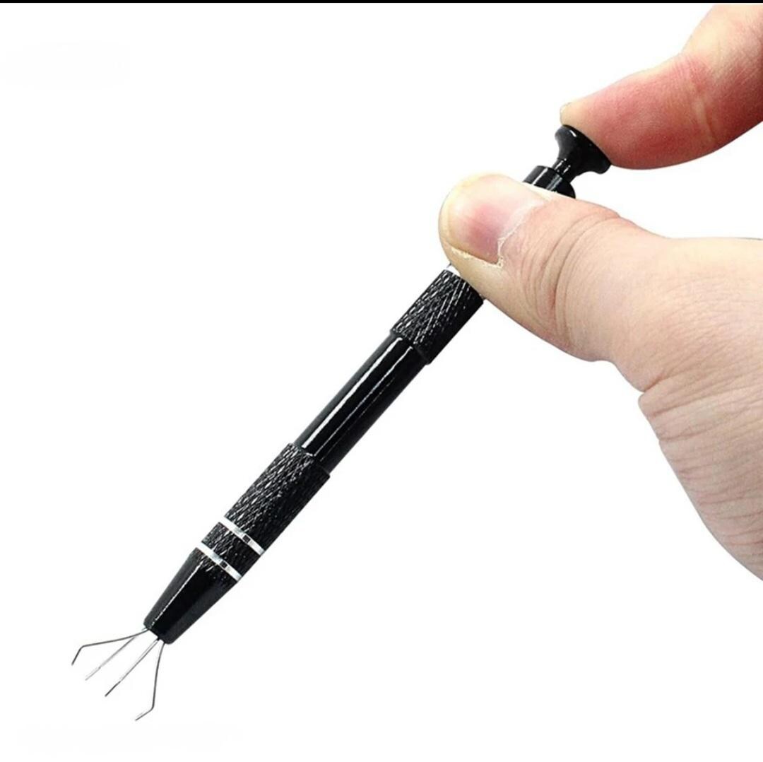 4-Prong Diamond Picker Tool – Ideal for Jewelry Making, Beads, Small Parts, Screws, and Watch Components