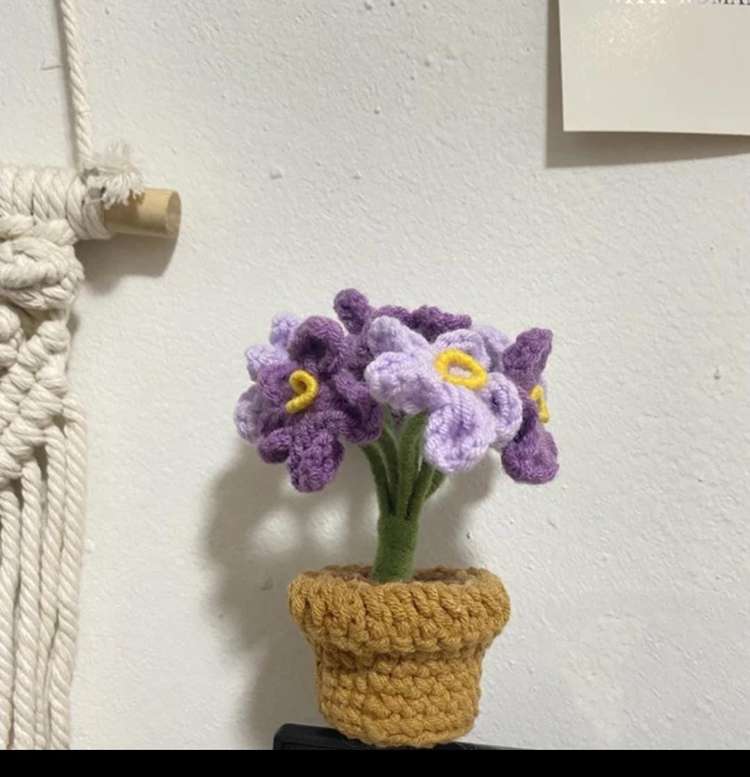 Mini Crochet Potted Plant | Handmade Teacher Gift, Birthday Gift, Thank You Gift, Desk Décor, Cute Home Gift, Crochet Flower