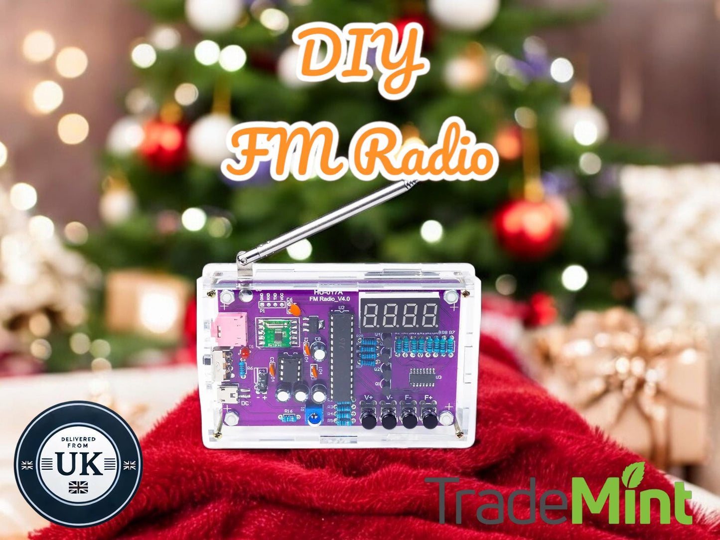 Diy fm radio kit 87-108mhz | adjustable frequency | digital display soldering project for practice | rda5807s