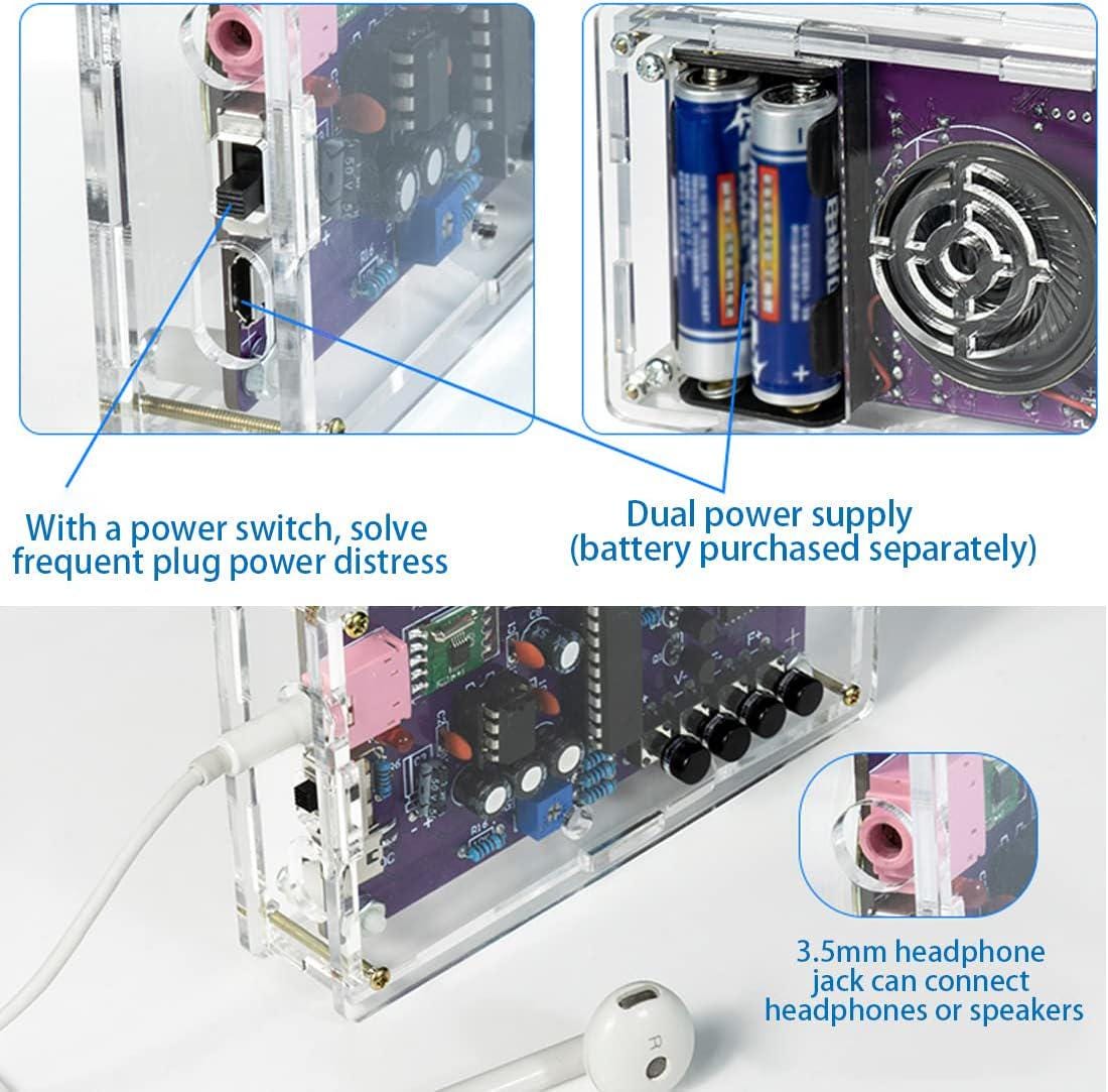 Diy fm radio kit 87-108mhz | adjustable frequency | digital display soldering project for practice | rda5807s