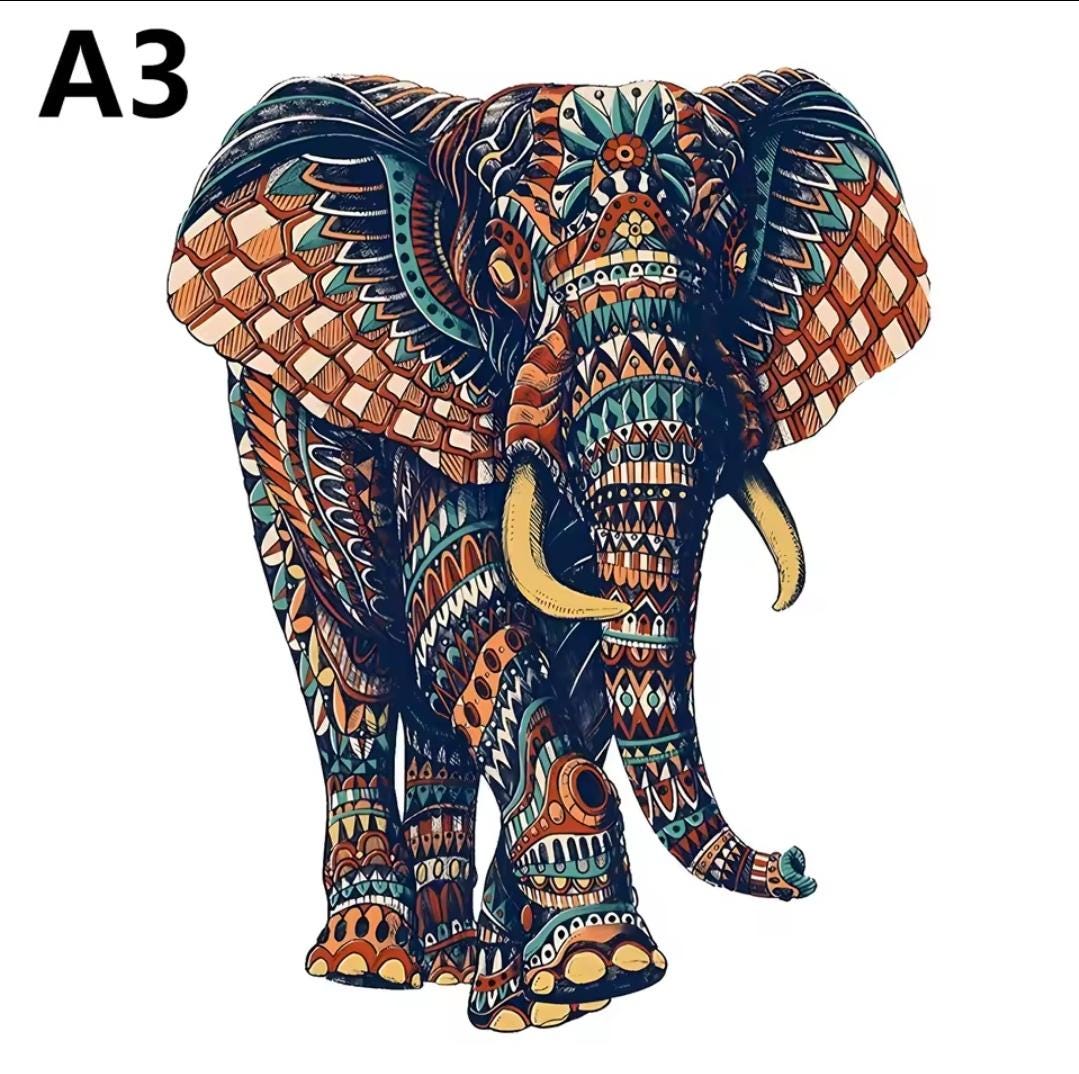 Premium wooden Elephant puzzle | laser-cut animal design for kids & adults | perfect gift idea