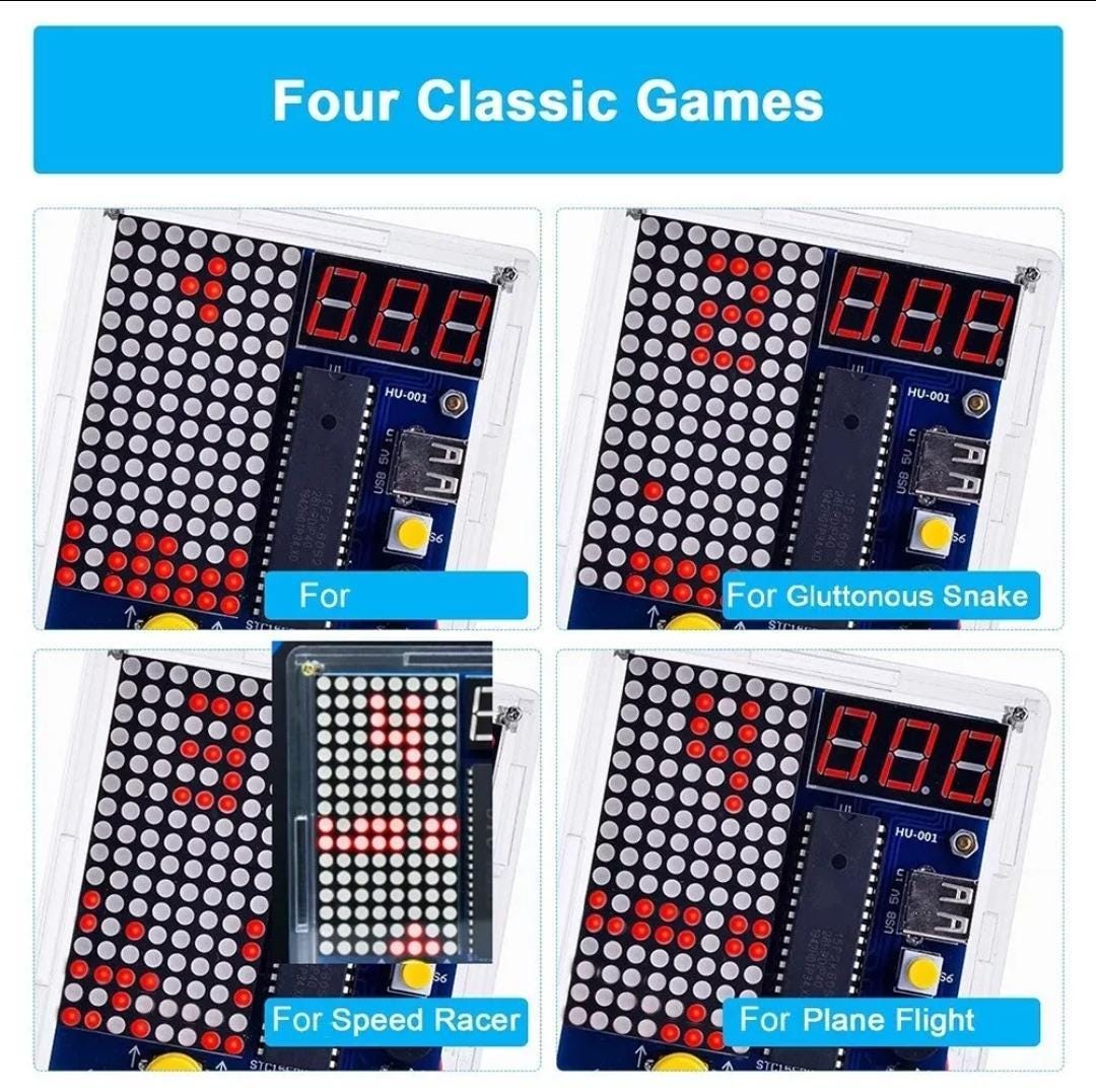 Diy stem soldering game kit – classic pixel games set | fun gift for teens, beginners & enthusiasts – build or premade options