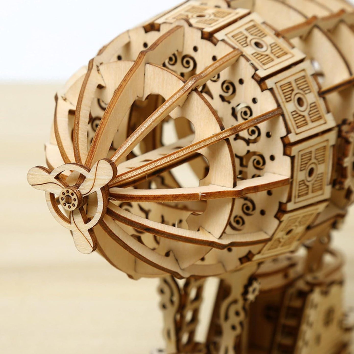 3d wooden airship puzzle | diy model kit for adults & kids | unique home decor and  creative gift idea
