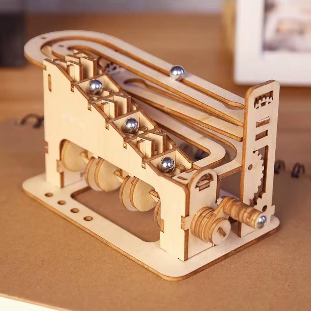 DIY 3D Wooden Marble Run Puzzle | Spiral & Track Ball Model Kits | STEM Educational Toys and Gift for Kids and Adults