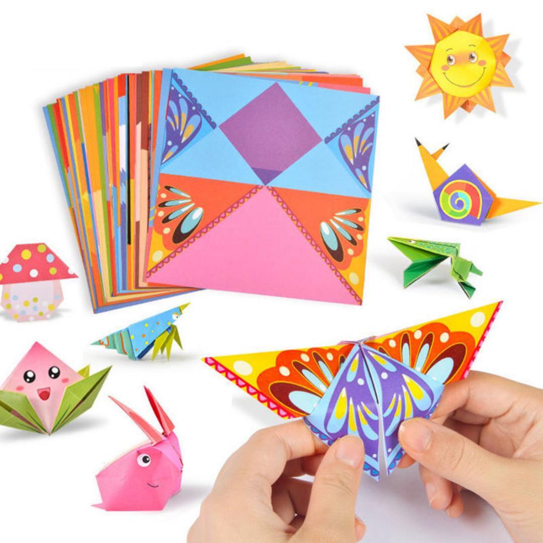 Kids origami craft kit | diy cartoon animal paper cutting set | educational gift for children’s learning & fun