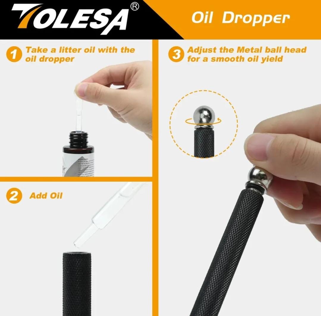 Glass cutter tool set | 2mm-20mm carbide tip with bonus blades, oil dropper & storage box