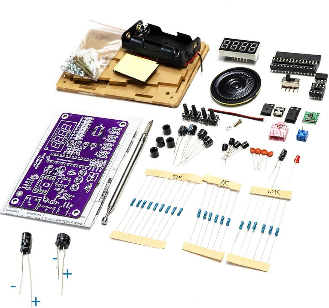 Diy fm radio kit 87-108mhz | adjustable frequency | digital display soldering project for practice | rda5807s