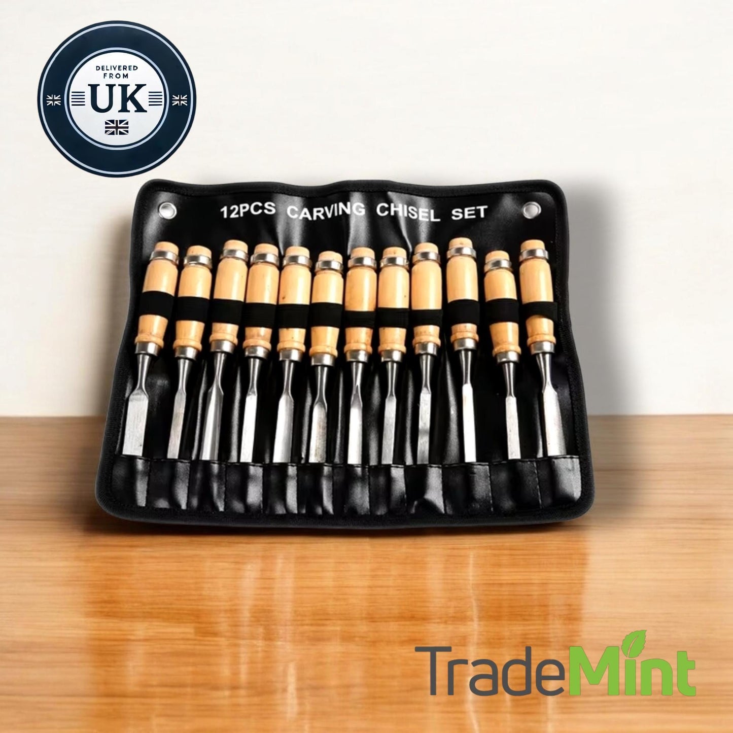 12-piece wood carving chisel set – premium hand tools for woodworking, crafting, and carpentry projects