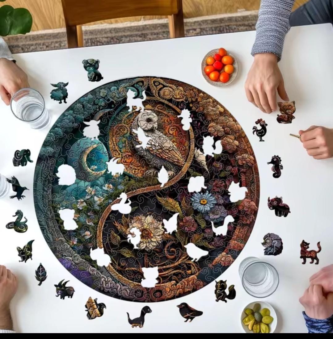 Wise owl 3d wooden puzzle | a3, a4, a5 sizes | creative gift for puzzle lovers