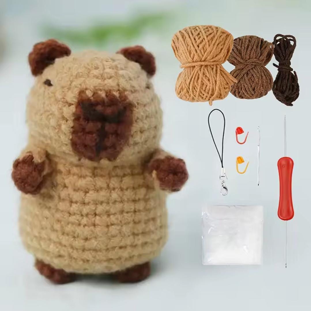 Digital capybara crochet pattern | pdf animal crochet design | diy amigurumi for beginners & craft lovers
