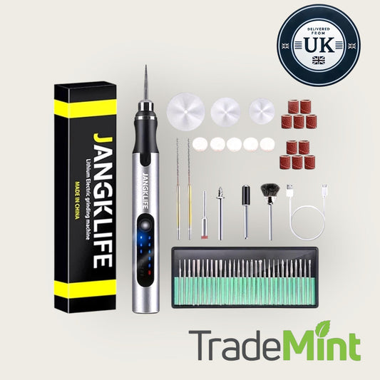 Cordless usb rotary tool kit – mini engraving pen for wood, metal, glass & jewelry diy projects