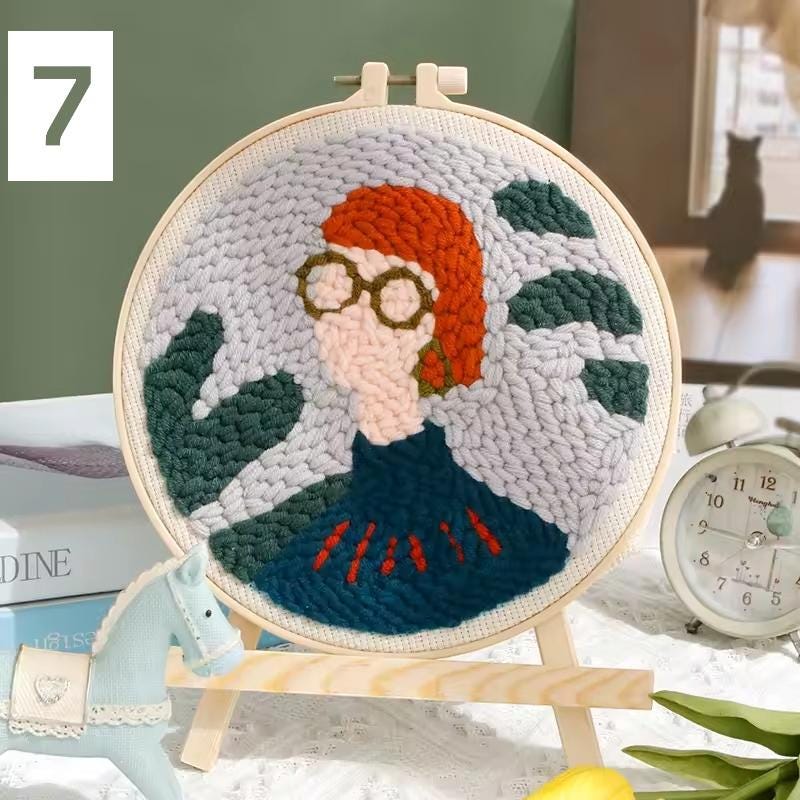 DIY Punch Needle Kit – Beginner Embroidery Set | Easy Handicrafts & Home Decor Gift