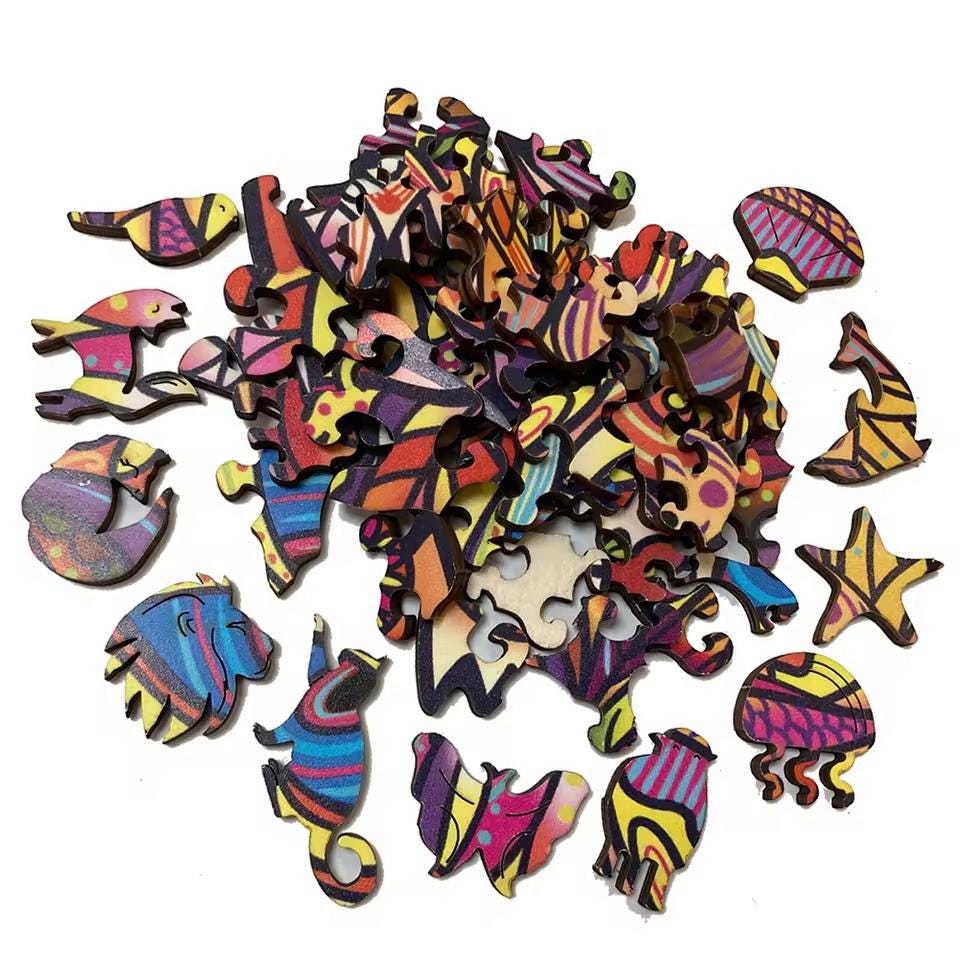 Mystic Cat Wooden Jigsaw Puzzle | Unique Gift for Cat Lovers & Puzzle Enthusiasts
