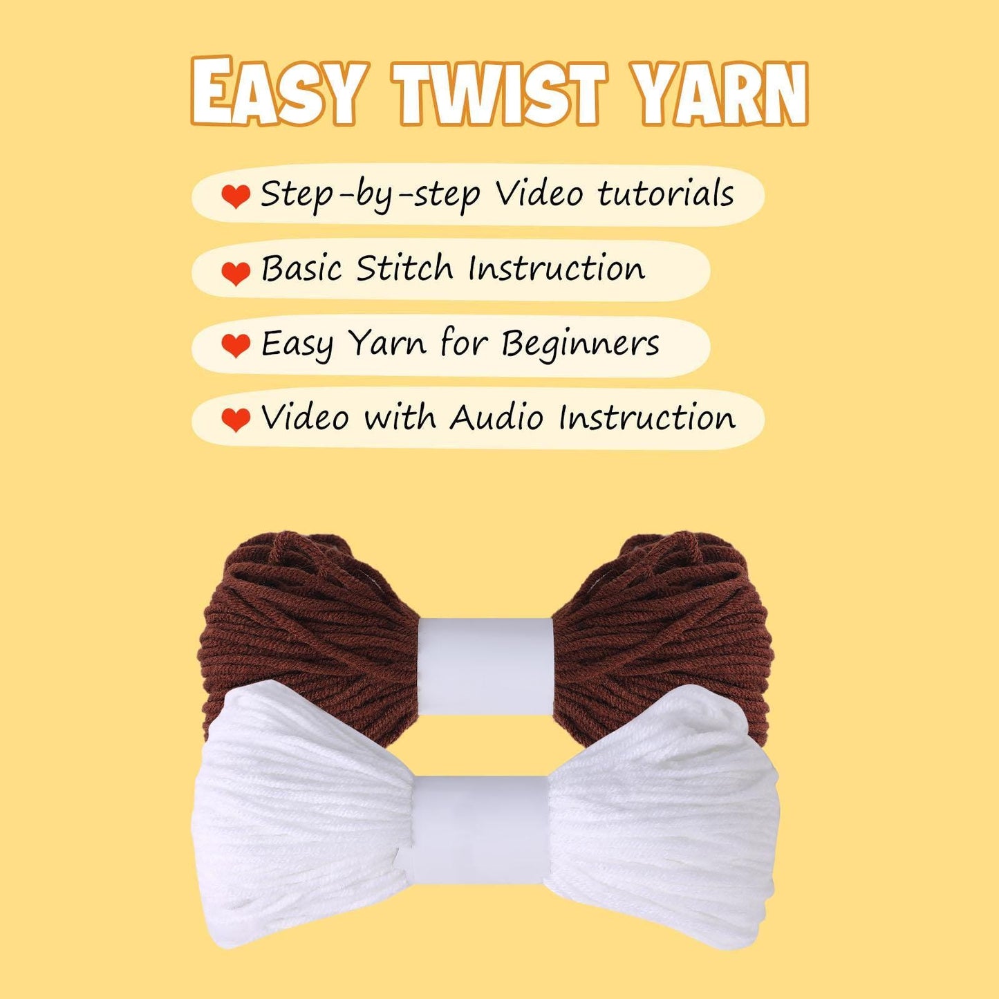 Diy crochet kit – beginner craft set for kids & adults | make a crab, panda, penguin, or bee