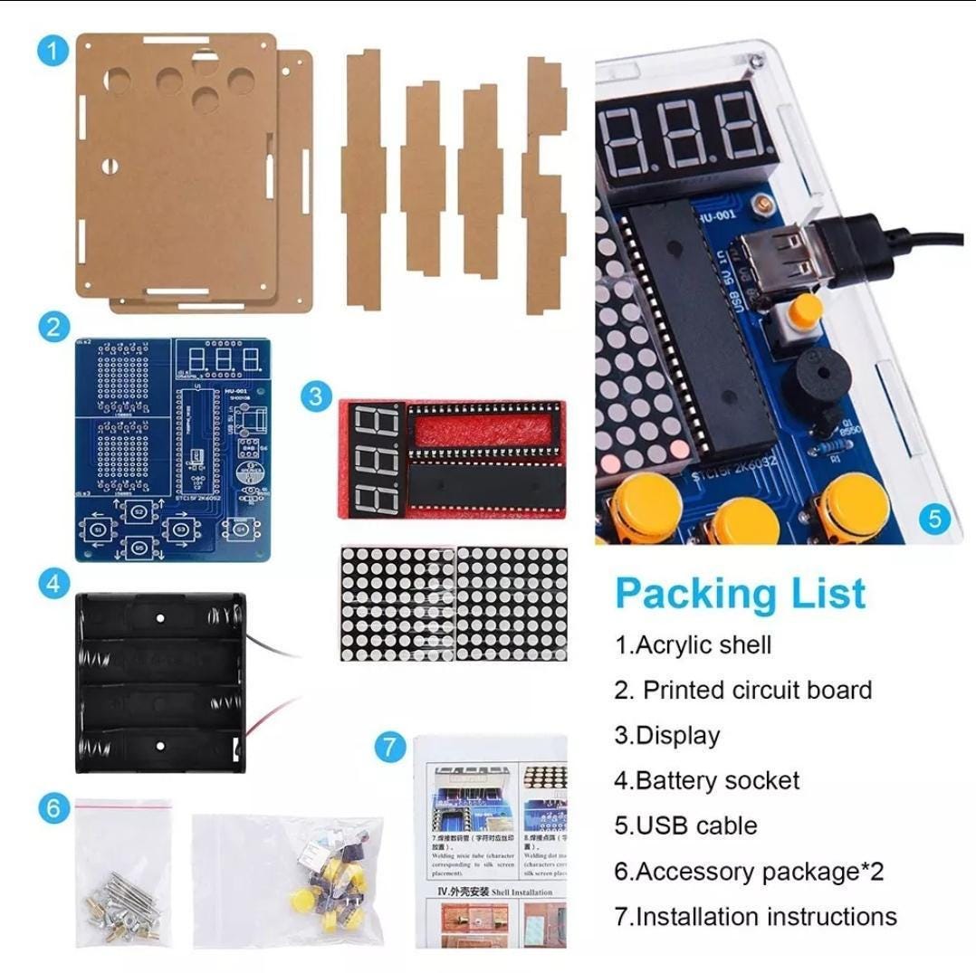 Diy stem soldering game kit – classic pixel games set | fun gift for teens, beginners & enthusiasts – build or premade options