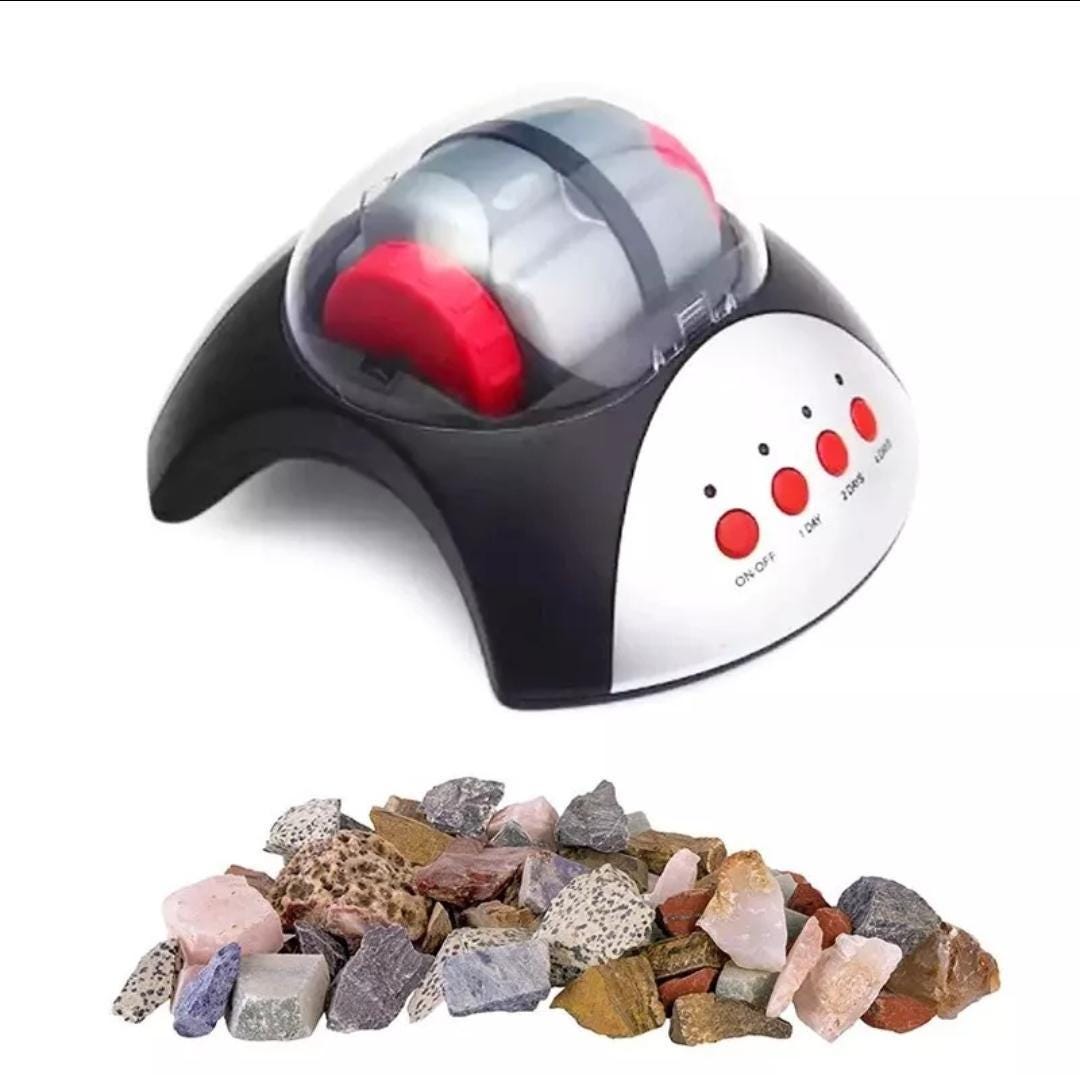 Hobby rock tumbler kit | rock polisher starter kit for kids & adults | jewellery making and gem polishing