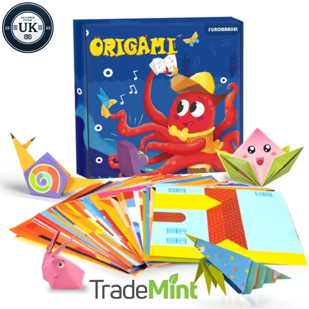 Kids origami craft kit | diy cartoon animal paper cutting set | educational gift for children’s learning & fun