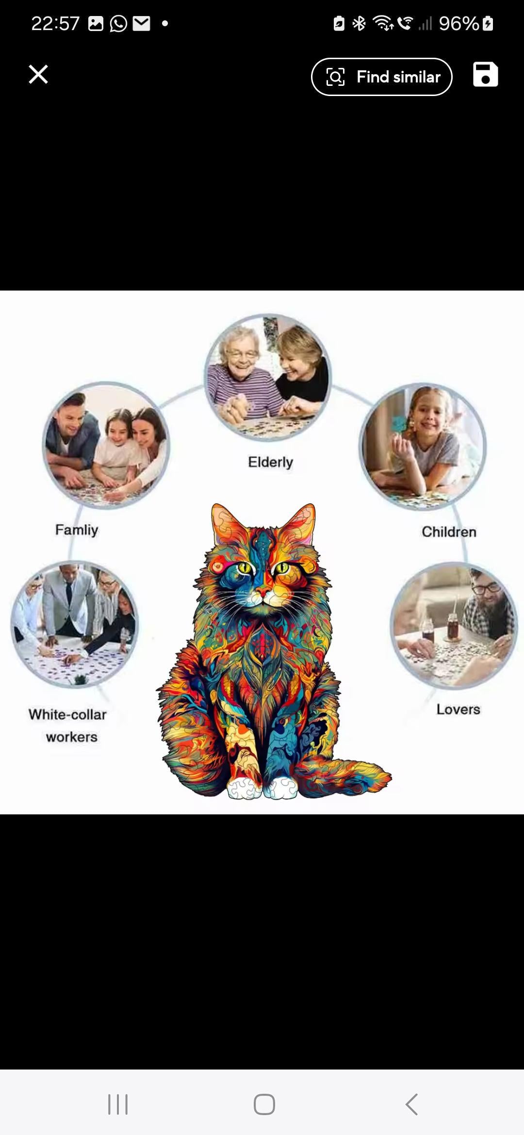 Premium wooden cat puzzle | laser-cut animal design for kids & adults | perfect gift idea