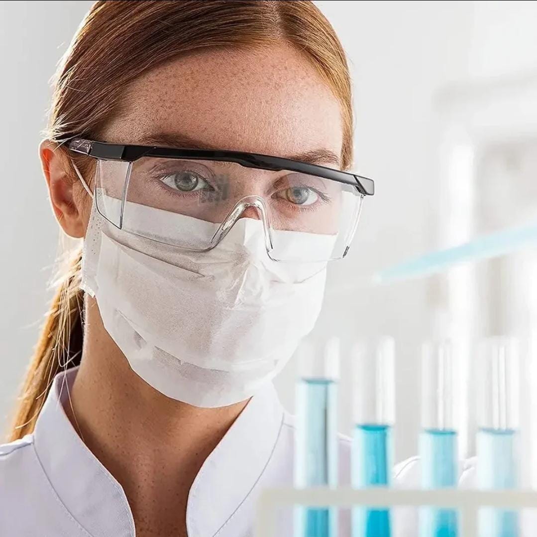 Anti-fog safety glasses – lightweight protective goggles for work, cycling, and dust protection