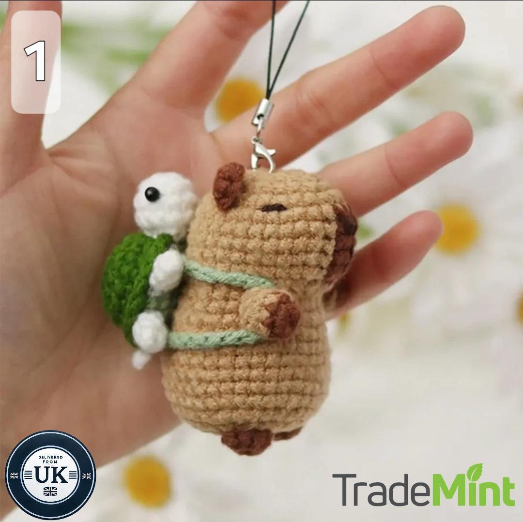Capybara crochet kit | cute animal crochet starter set | diy craft kit for beginners & gift for craft lovers
