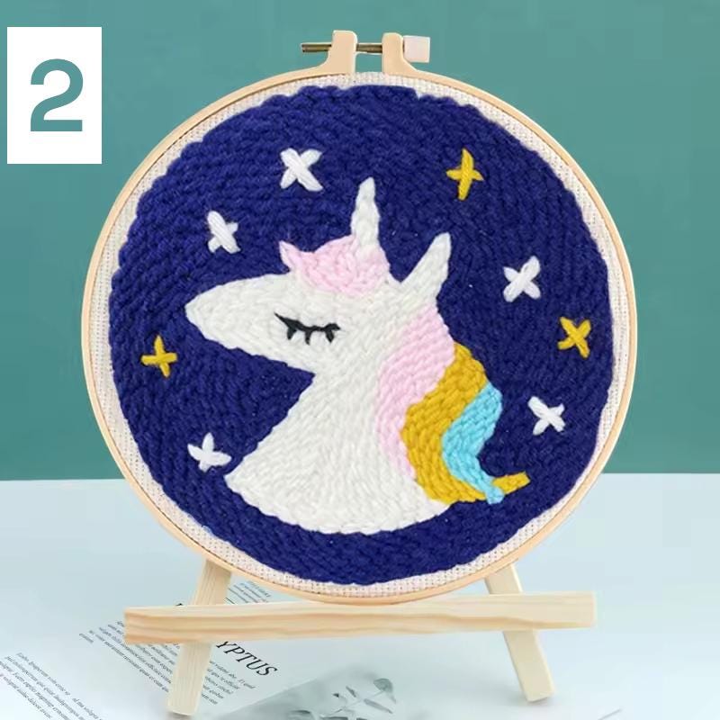 DIY Punch Needle Kit – Beginner Embroidery Set | Easy Handicrafts & Home Decor Gift