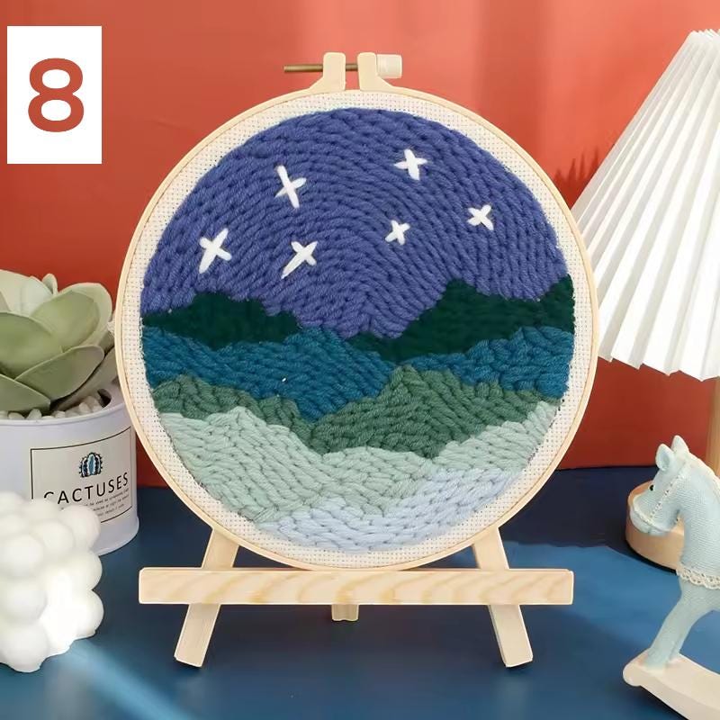 DIY Punch Needle Kit – Beginner Embroidery Set | Easy Handicrafts & Home Decor Gift
