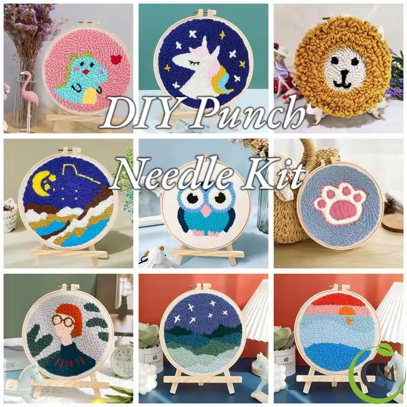 DIY Punch Needle Kit – Beginner Embroidery Set | Easy Handicrafts & Home Decor Gift