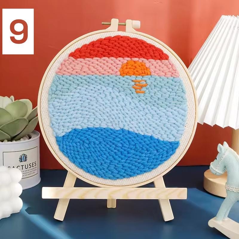 DIY Punch Needle Kit – Beginner Embroidery Set | Easy Handicrafts & Home Decor Gift