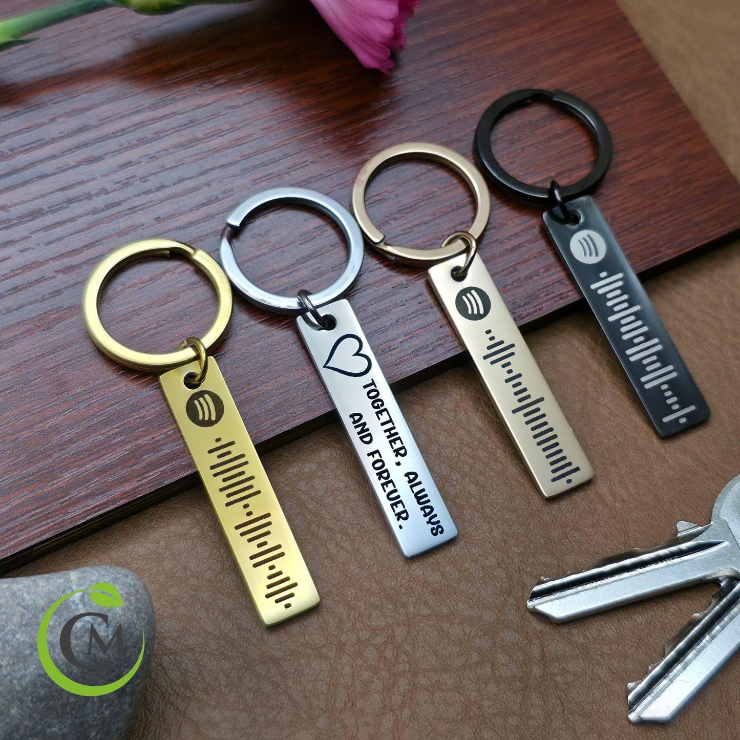 Personalised Spotify Keychain – Engraved Music Keyring Gift – Custom Song Code Keyring – Valentine’s, Anniversary, Birthday Gift
