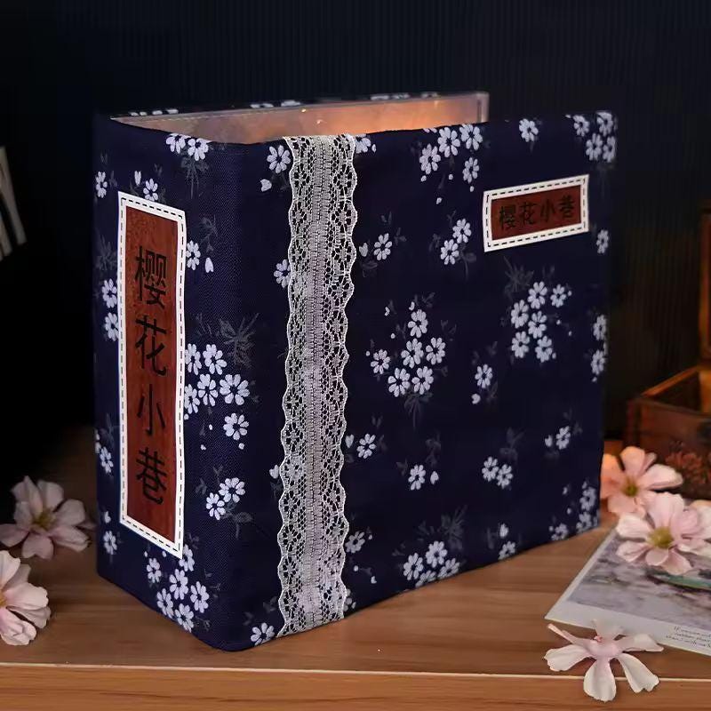 Japanese Sakura Alley DIY Wooden Book Nook Kit | Miniature Bookshelf Insert & Handmade Home Décor