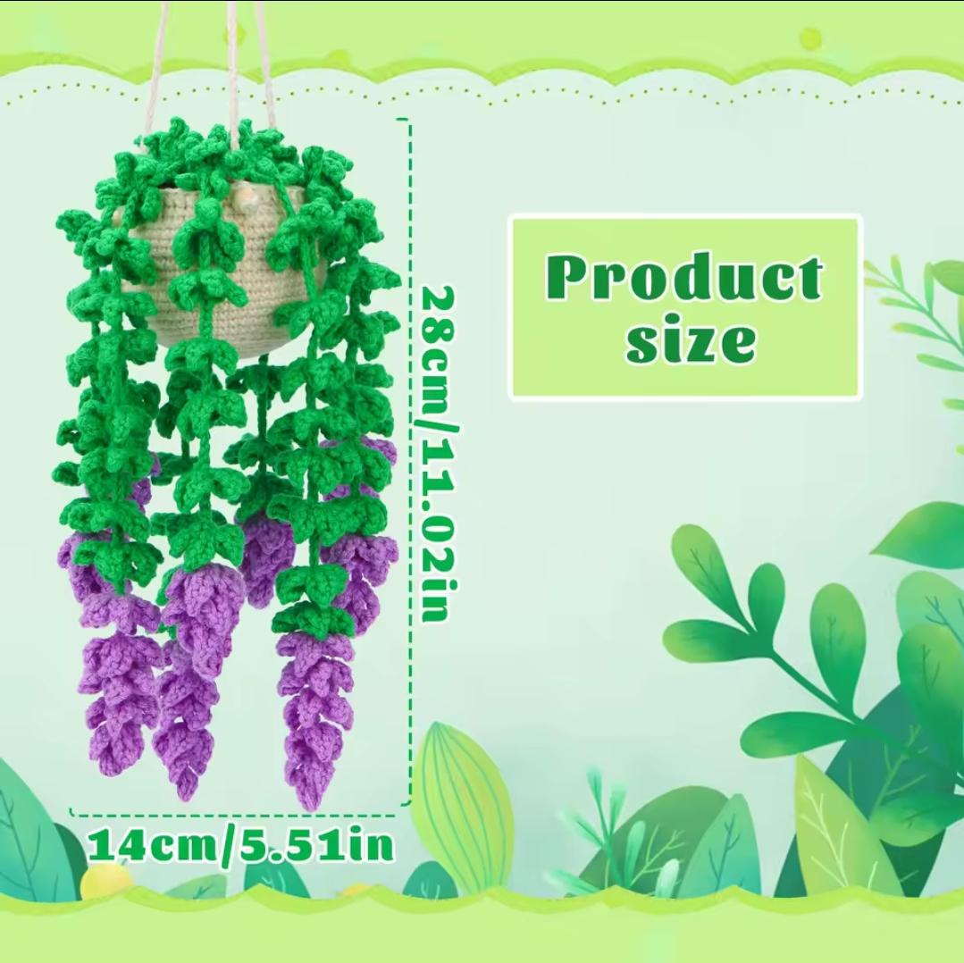 Crochet Hanging Plant Kit for Beginners | DIY Hanging Vine Plant Kit, Crochet Flower Plant, Handmade Home Decor Gift