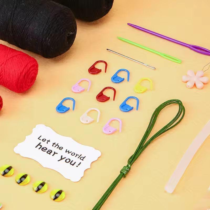 Crochet Dragon Kit for Beginners – DIY Halloween Plush Amigurumi with Yarn & Tools | Spooky Craft Gift with Video Tutorial