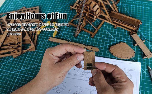 DIY Wooden Trebuchet Model Kit | Medieval Catapult Puzzle for Adults & Teens | Desktop Siege Weapon Gift | STEM Project Building Toy