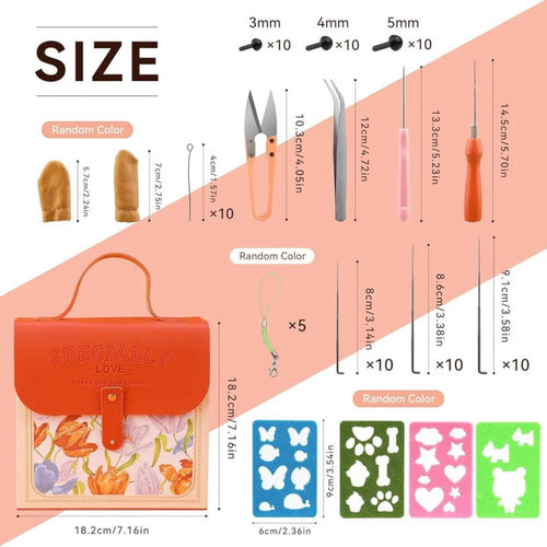 Needle Felting Kit, Wool Roving 20 Colors Set, Needle Felting Starter Kit Felt Molds with Portable Storage Box for DIY Craft Home Decoration