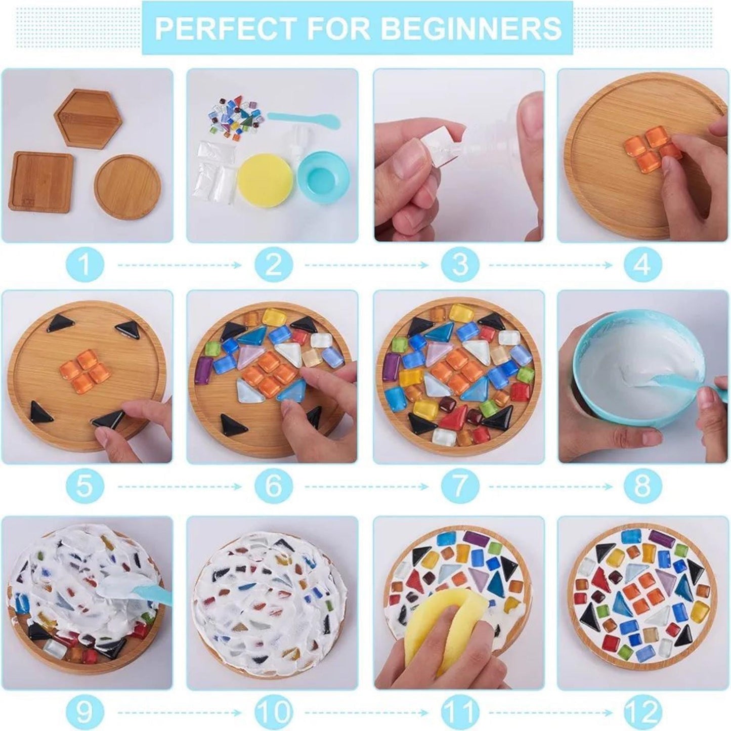 DIY Mosaic Coaster Kit for Adults & Kids | Make Your Own Art and Home Decor | Creative Hobby Gift, Tile Arts and Crafts 2026