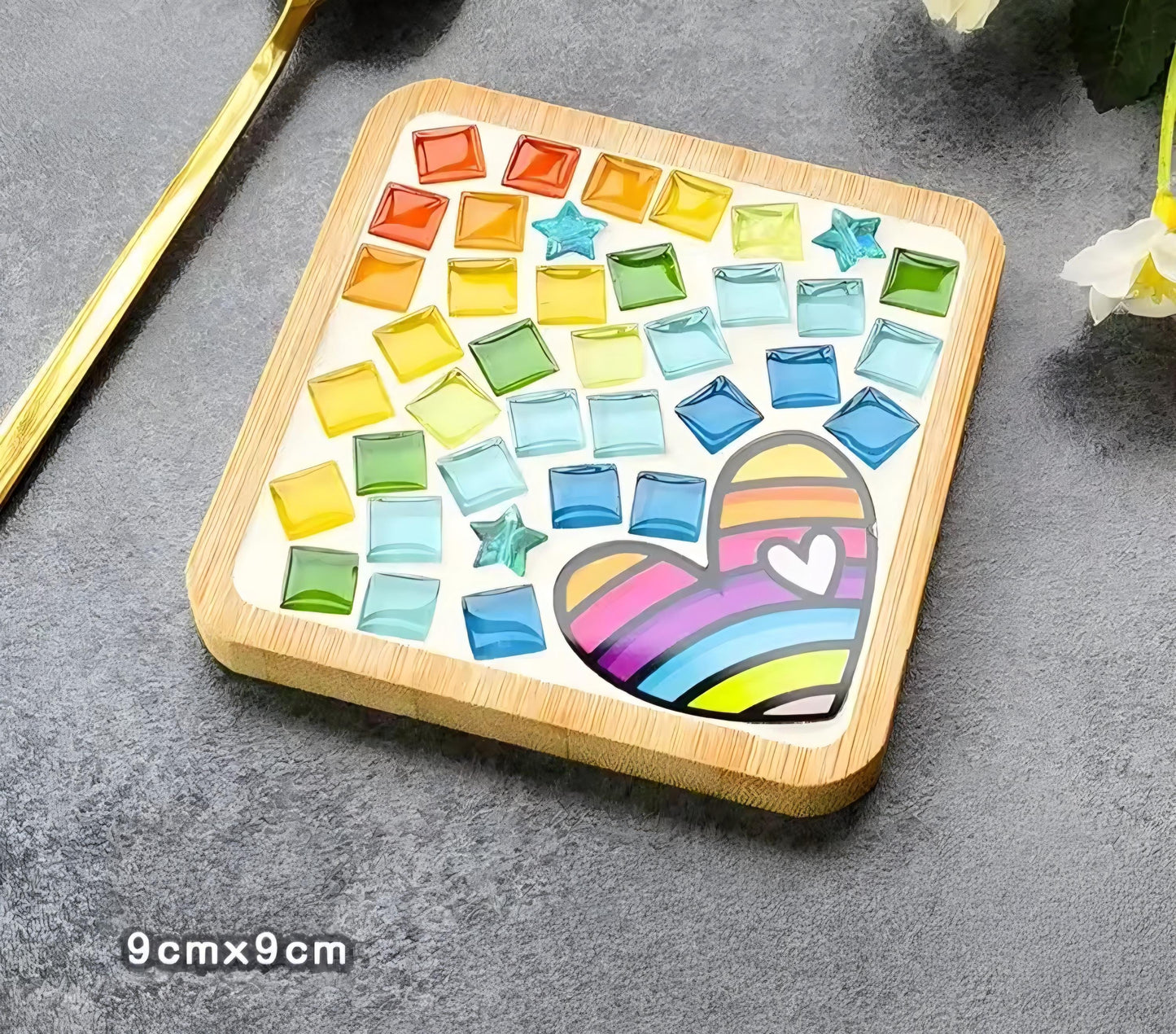 DIY Mosaic Coaster & Tray Kit for Adults | Kids Craft Set, Make Your Own Art and Home Decor | Creative Hobby Gift, Tile Arts and Crafts