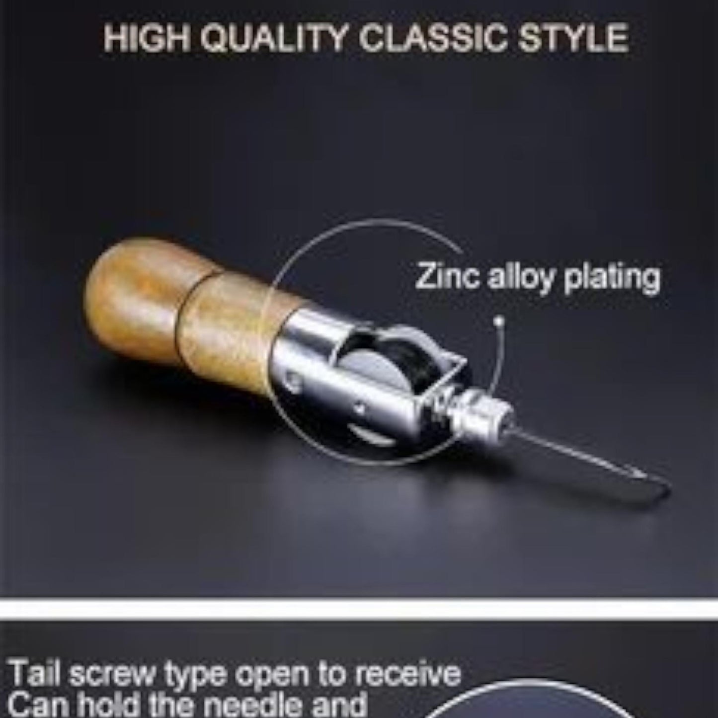 Speedy Stitcher Leather Sewing Awl Kit – Automatic Lock Repair Tool for Shoes, Bags, Belts & Thick Fabrics